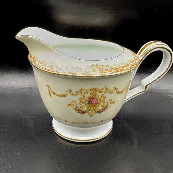 Noritake Japan M Hibiscus Pattern # 3942 Floral Discontinued Creamer Fine China - Picture 2 of 7